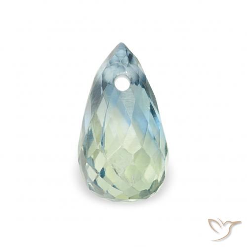 0.50ct 天然 青色 蓝宝石, 泪滴形, VS