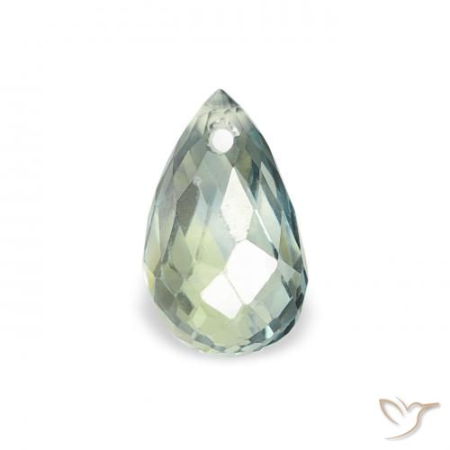 0.69ct 天然 浅绿色 蓝宝石, 泪滴形, VS