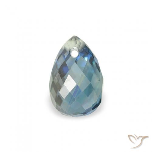 0.63ct 天然 青色 蓝宝石, 泪滴形, VS