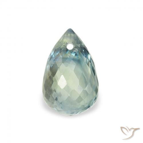 1.02ct 天然 青色 蓝宝石, 泪滴形, VS