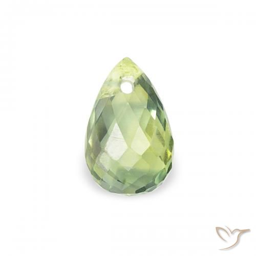 0.43ct 天然 非常浅的鼠尾草绿色 蓝宝石, 泪滴形, VS