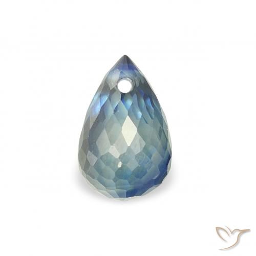 0.65ct 天然 青色 蓝宝石, 泪滴形, VS