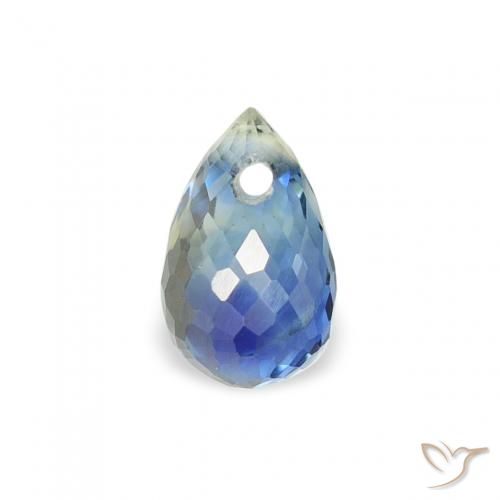 0.60ct 天然 青色 蓝宝石, 泪滴形, VS