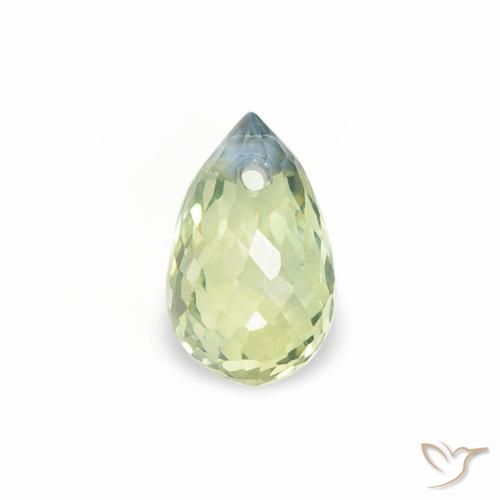 0.47ct 天然 浅梨绿色 蓝宝石, 泪滴形, VS