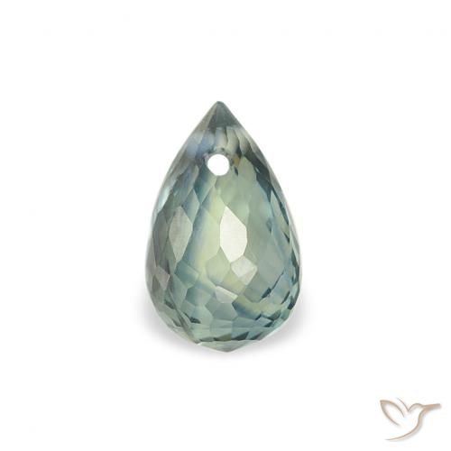 0.64ct 天然 青色 蓝宝石, 泪滴形, VS