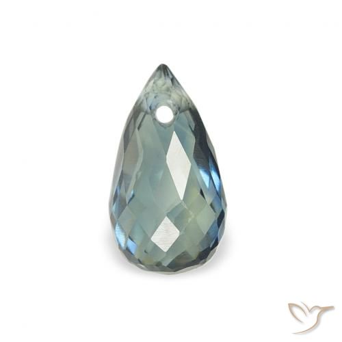 0.58ct 天然 蓝绿色 蓝宝石, 泪滴形, VS