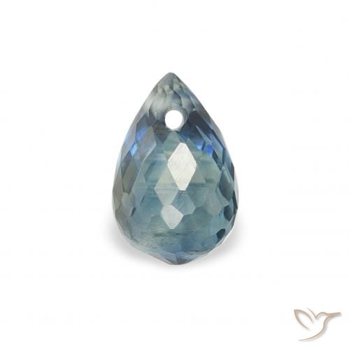 0.52ct 天然 青色 蓝宝石, 泪滴形, VS