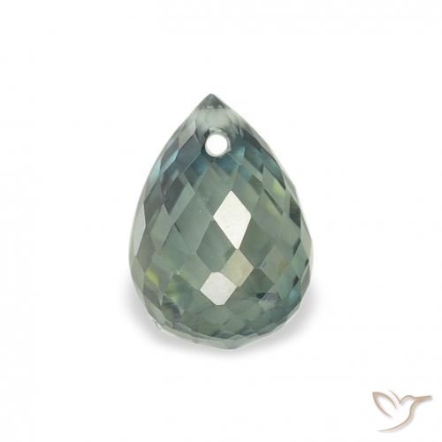 1.20ct 天然 中蓝绿色 蓝宝石, 泪滴形, VS