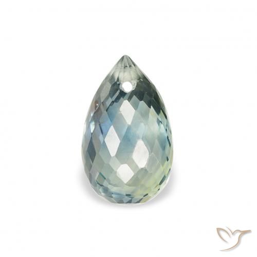 1.04ct 天然 青色 蓝宝石, 泪滴形, VS