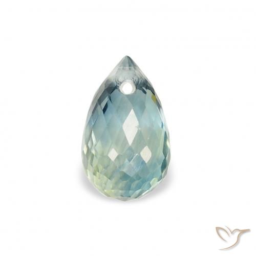 0.90ct 天然 青色 蓝宝石, 泪滴形, VS