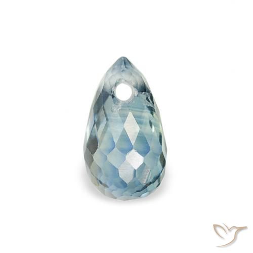 0.53ct 天然 青色 蓝宝石, 泪滴形, VS