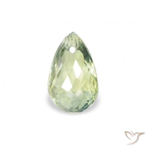 0.84ct 天然 非常浅的鼠尾草绿色 蓝宝石, 泪滴形, VS