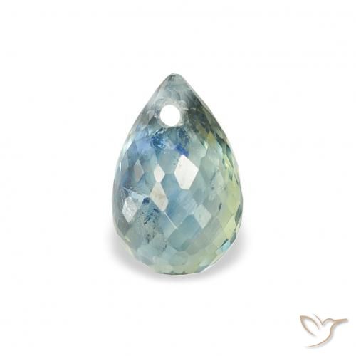 1.05ct 天然 青色 蓝宝石, 泪滴形, VS