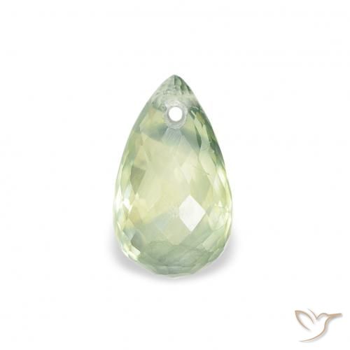 0.81ct 天然 非常浅的绿色 蓝宝石, 泪滴形, VS