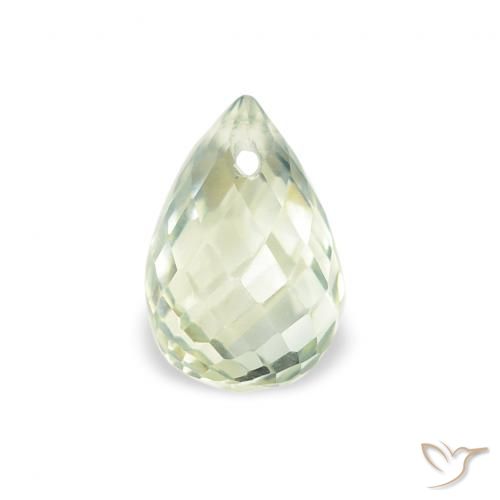 0.76ct 天然 非常浅的绿色 蓝宝石, 泪滴形, VS