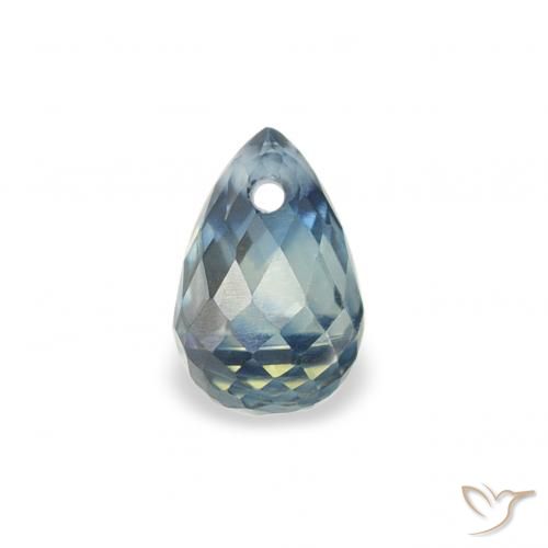 0.46ct 天然 青色 蓝宝石, 泪滴形, VS