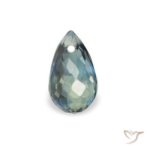 0.51ct 天然 青色 蓝宝石, 泪滴形, VS