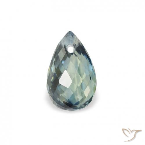 0.83ct 天然 青色 蓝宝石, 泪滴形, VS