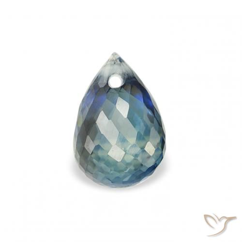 1.00ct 天然 青色 蓝宝石, 泪滴形, VS