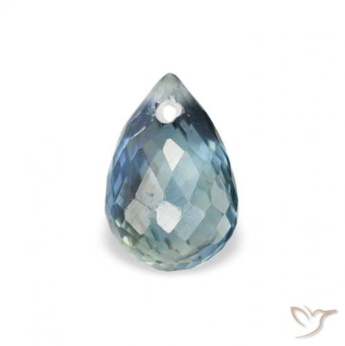 0.86ct 天然 青色 蓝宝石, 泪滴形, VS