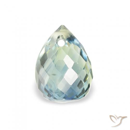 0.93ct 天然 青色 蓝宝石, 泪滴形, VS