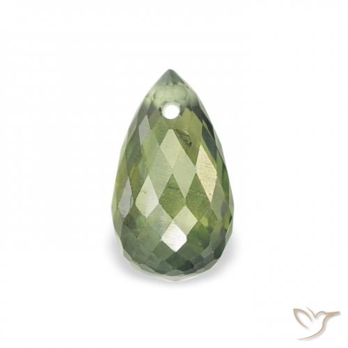 0.91ct 天然 军绿色 蓝宝石, 泪滴形, VS