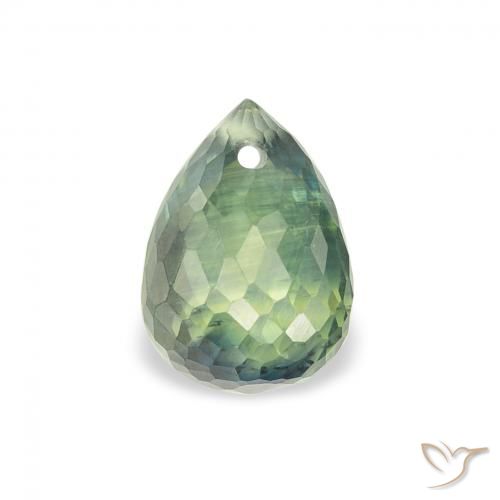 1.13ct 天然 浅鼠尾草绿色 蓝宝石, 泪滴形, VS