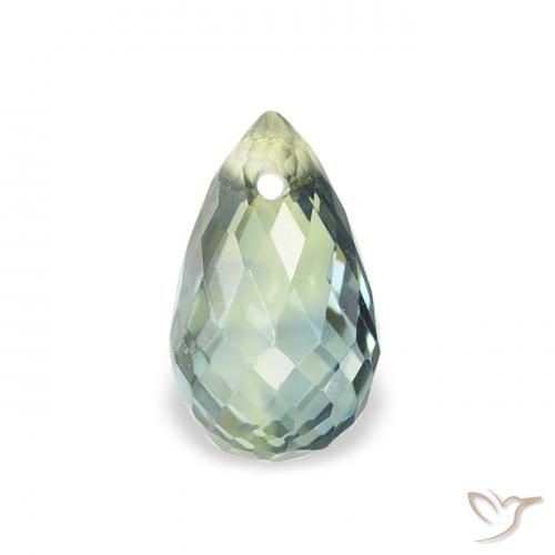 0.75ct 天然 浅森林绿 蓝宝石, 泪滴形, VS