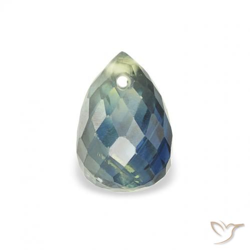 1.00ct 天然 蓝绿色 蓝宝石, 泪滴形, VS