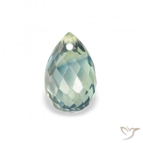 0.84ct 天然 青色 蓝宝石, 泪滴形, VS