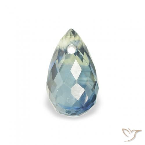 0.65ct 天然 青色 蓝宝石, 泪滴形, VS