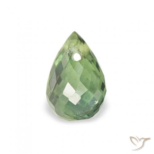 0.71ct 天然 深绿色 蓝宝石, 泪滴形, VS