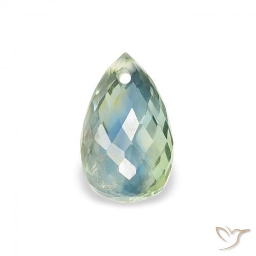 0.83ct 天然 青色 蓝宝石, 泪滴形, VS