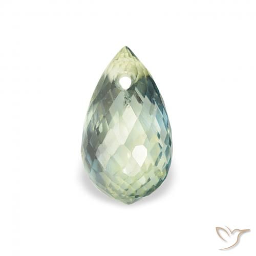 0.80ct 天然 浅梨绿色 蓝宝石, 泪滴形, VS