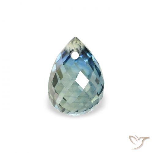 0.65ct 天然 青色 蓝宝石, 泪滴形, VS