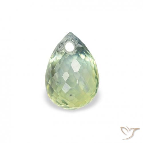 0.91ct 天然 浅绿色 蓝宝石, 泪滴形, VS