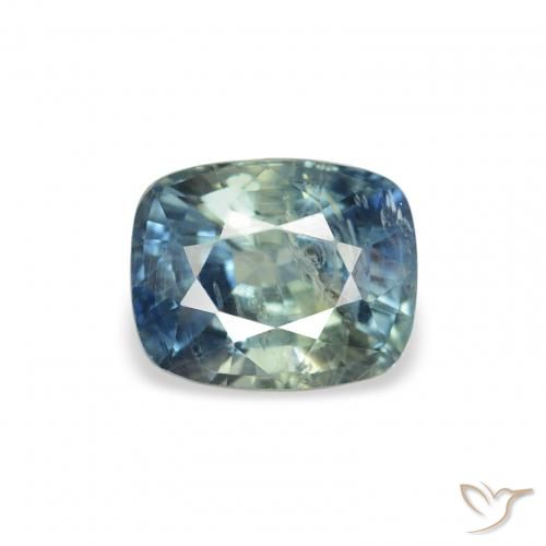 1.21ct 天然 青色 蓝宝石, 软垫, SI