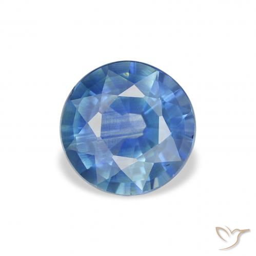 1.68ct 天然 浅蓝色 蓝宝石, 圆形的, VVS-VS