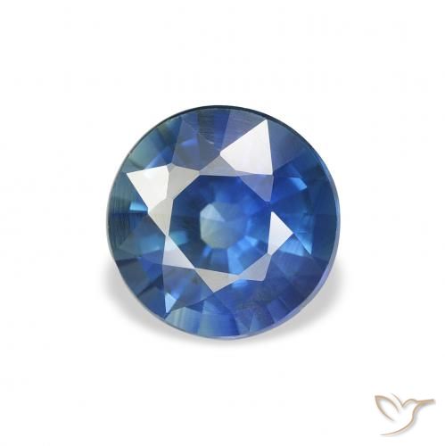 1.57ct 天然 暗蓝色 蓝宝石, 圆形的, VVS-VS