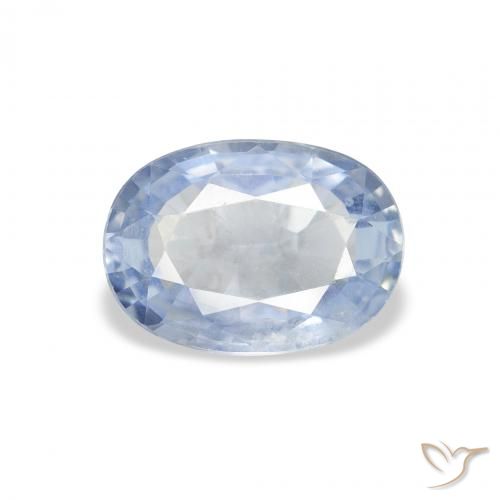 2.00ct 天然 浅蓝色 蓝宝石, 椭圆形, VS