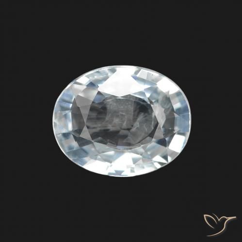 1.93ct 天然 蓝白色 蓝宝石, 椭圆形, VS