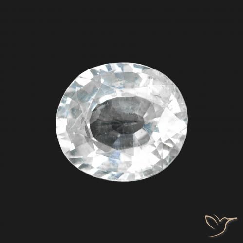 1.64ct 天然 蓝白色 蓝宝石, 椭圆形, VS