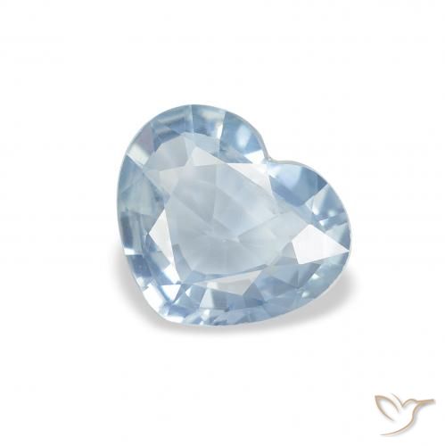 1.03ct 天然 浅水蓝色 蓝宝石, 心形, VS