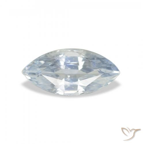 1.82ct 天然 蓝白色 蓝宝石, 榄尖形, VS
