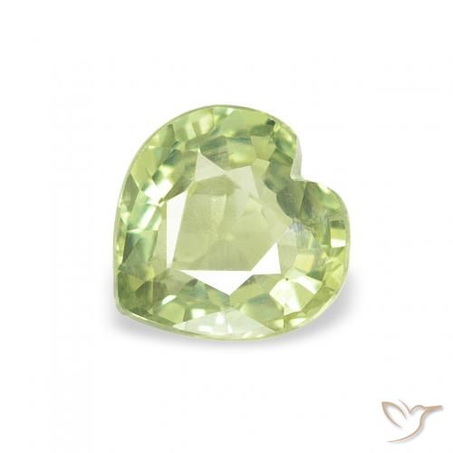 0.69ct 天然 浅绿色 蓝宝石, 心形, VS