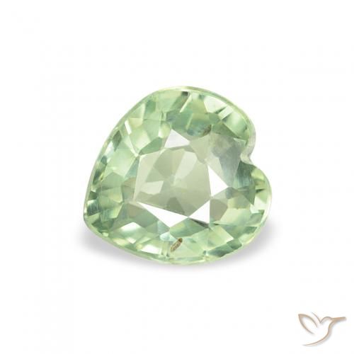 0.67ct 天然 浅鼠尾草绿色 蓝宝石, 心形, VS
