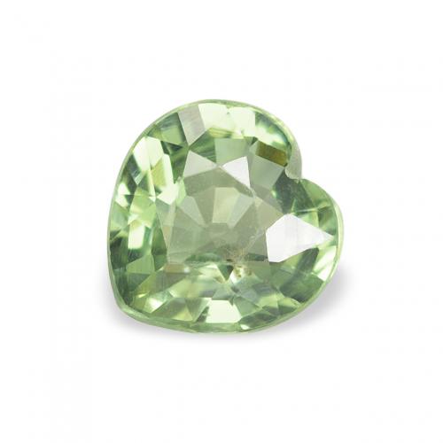 0.67ct 天然 暖绿 蓝宝石, 心形, VS