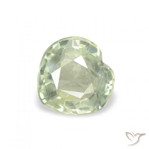 0.62ct 天然 灰绿色 蓝宝石, 心形, VS