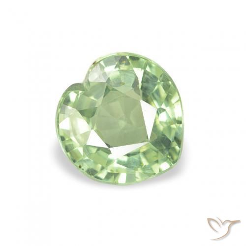 0.64ct 天然 森林绿 蓝宝石, 心形, VS