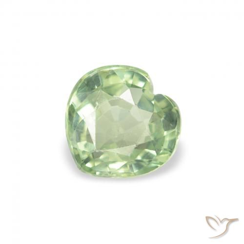 0.62ct 天然 浅绿色 蓝宝石, 心形, VS